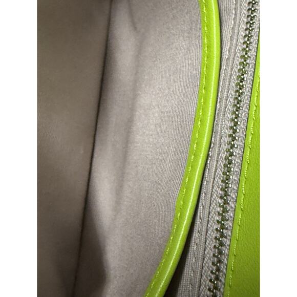 Tory Burch Mini Kira Bag Yellow Green Suede Crossbody Silver Chain - Picture 13 of 13